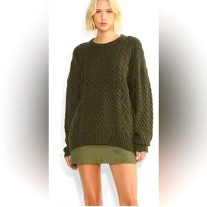Aritzia Sunday Best Peggy Sweater in Dark Olive Size Small
